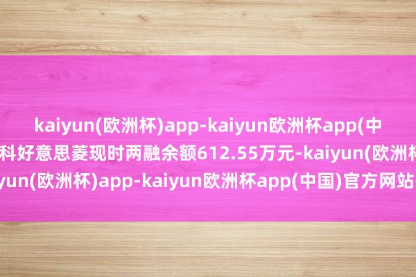 kaiyun(欧洲杯)app-kaiyun欧洲杯app(中国)官方网站-登录入口中科好意思菱现时两融余额612.55万元-kaiyun(欧洲杯)app-kaiyun欧洲杯app(中国)官方网站-登录入口