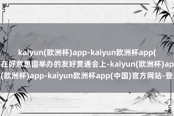 kaiyun(欧洲杯)app-kaiyun欧洲杯app(中国)官方网站-登录入口在好意思国举办的友好贯通会上-kaiyun(欧洲杯)app-kaiyun欧洲杯app(中国)官方网站-登录入口