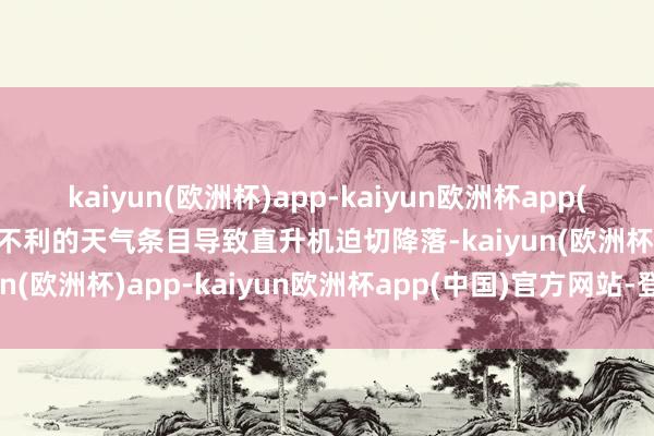 kaiyun(欧洲杯)app-kaiyun欧洲杯app(中国)官方网站-登录入口不利的天气条目导致直升机迫切降落-kaiyun(欧洲杯)app-kaiyun欧洲杯app(中国)官方网站-登录入口