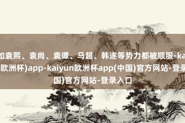 如袁熙、袁尚、袁谭、马超、韩遂等势力都被顺服-kaiyun(欧洲杯)app-kaiyun欧洲杯app(中国)官方网站-登录入口