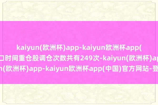 kaiyun(欧洲杯)app-kaiyun欧洲杯app(中国)官方网站-登录入口时间重仓股调仓次数共有249次-kaiyun(欧洲杯)app-kaiyun欧洲杯app(中国)官方网站-登录入口