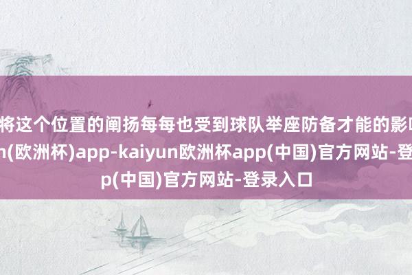 门将这个位置的阐扬每每也受到球队举座防备才能的影响-kaiyun(欧洲杯)app-kaiyun欧洲杯app(中国)官方网站-登录入口