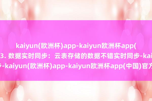 kaiyun(欧洲杯)app-kaiyun欧洲杯app(中国)官方网站-登录入口3. 数据实时同步：云表存储的数据不错实时同步-kaiyun(欧洲杯)app-kaiyun欧洲杯app(中国)官方网站-登录入口