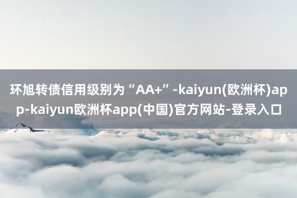 环旭转债信用级别为“AA+”-kaiyun(欧洲杯)app-kaiyun欧洲杯app(中国)官方网站-登录入口