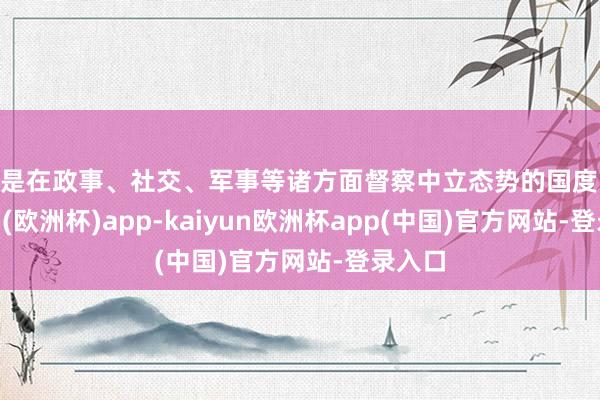 乃是在政事、社交、军事等诸方面督察中立态势的国度-kaiyun(欧洲杯)app-kaiyun欧洲杯app(中国)官方网站-登录入口