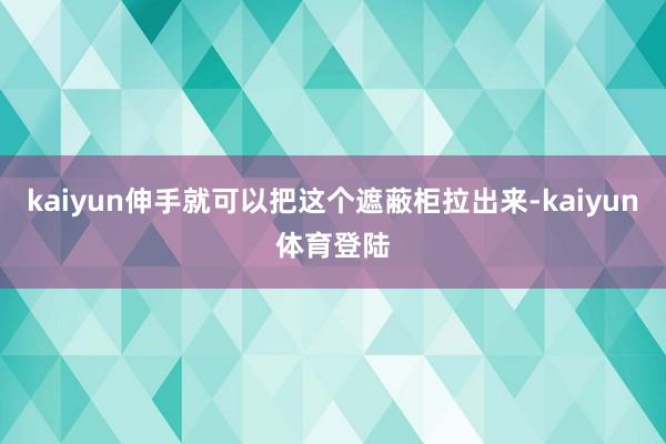 kaiyun伸手就可以把这个遮蔽柜拉出来-kaiyun体育登陆