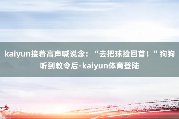 kaiyun接着高声喊说念：“去把球捡回首！”狗狗听到敕令后